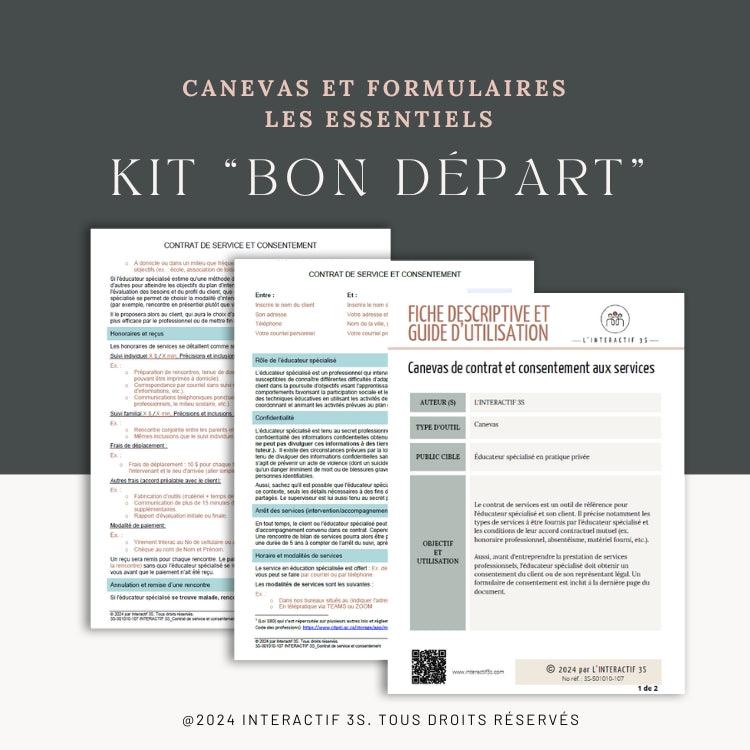 Kit "Bon départ" pour éducateur/trice spécialisé(e).