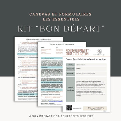 Kit "Bon départ" pour éducateur/trice spécialisé(e).