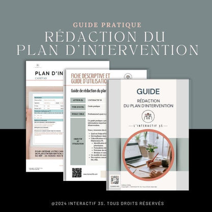 Guide de rédaction du plan d'intervention, 22 p.