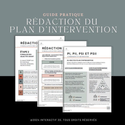 Guide de rédaction du plan d'intervention, 22 p.